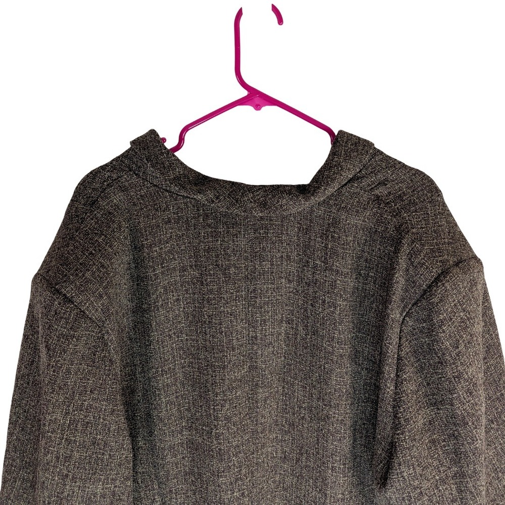 Danny & Nicole Blazer Womens 24W Brown Textured Shawl Collar 3/4 Sleeve - Picture 7 of 14